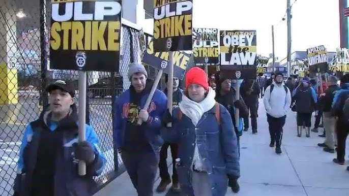 Amazon and Starbucks employees on strike